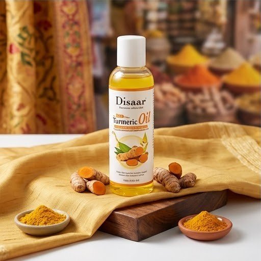 Turmeric Face Oil 100ml Pure Natural DISAAR Brightening Care | زيت الكركم الصافي 100 مل تفتيح ونضارة البشرة