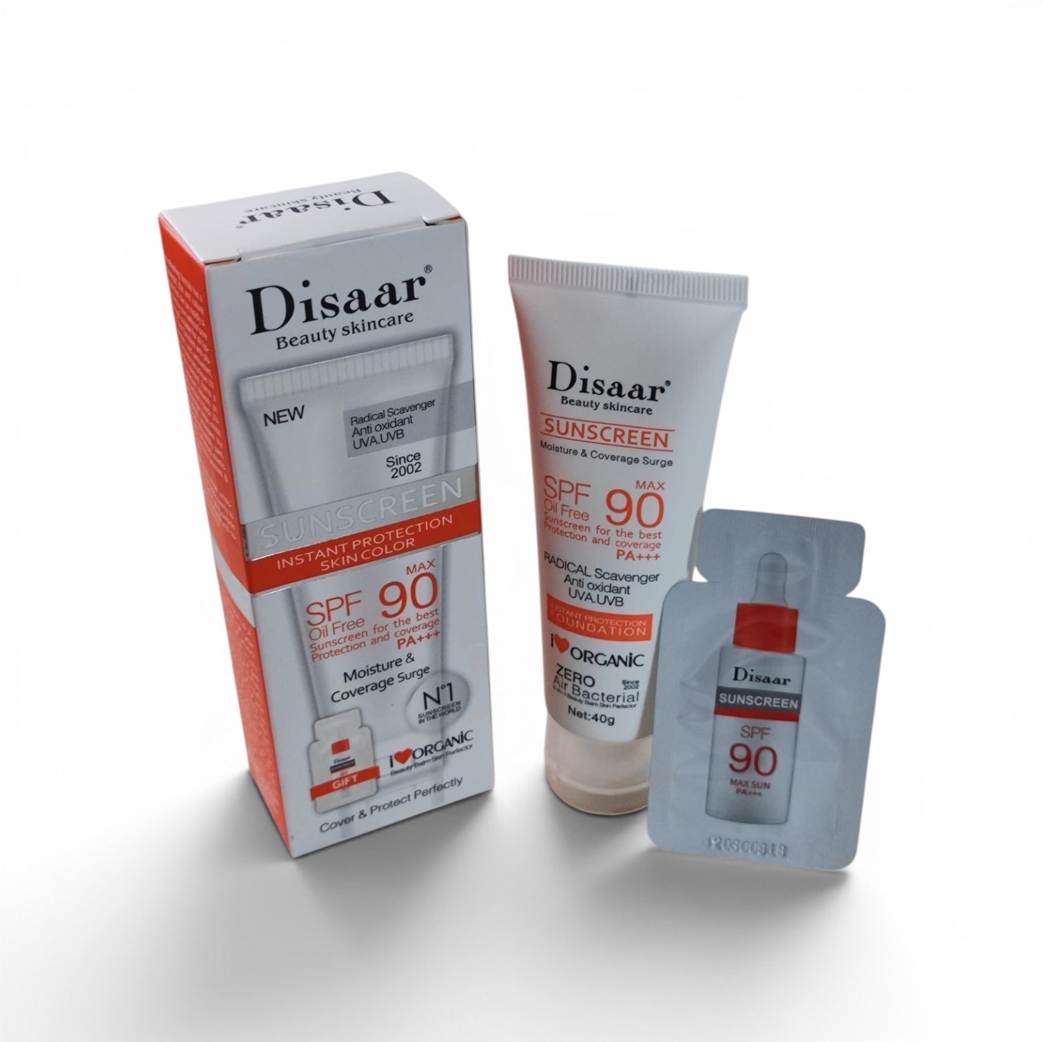 Disaar Sunscreen SPF 90 – High Protection Moisturizing Sun Cream كريم الحماية من الشمس SPF 90 – حماية عالية وترطيب يومي للبشرة