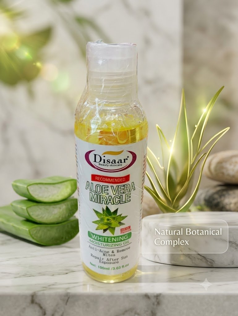 Aloe Vera Miracle Soothing & Hydrating Beauty Oil 100ml | زيت الألوفيرا – ترطيب وتهدئة وإنعاش للبشرة والشعر