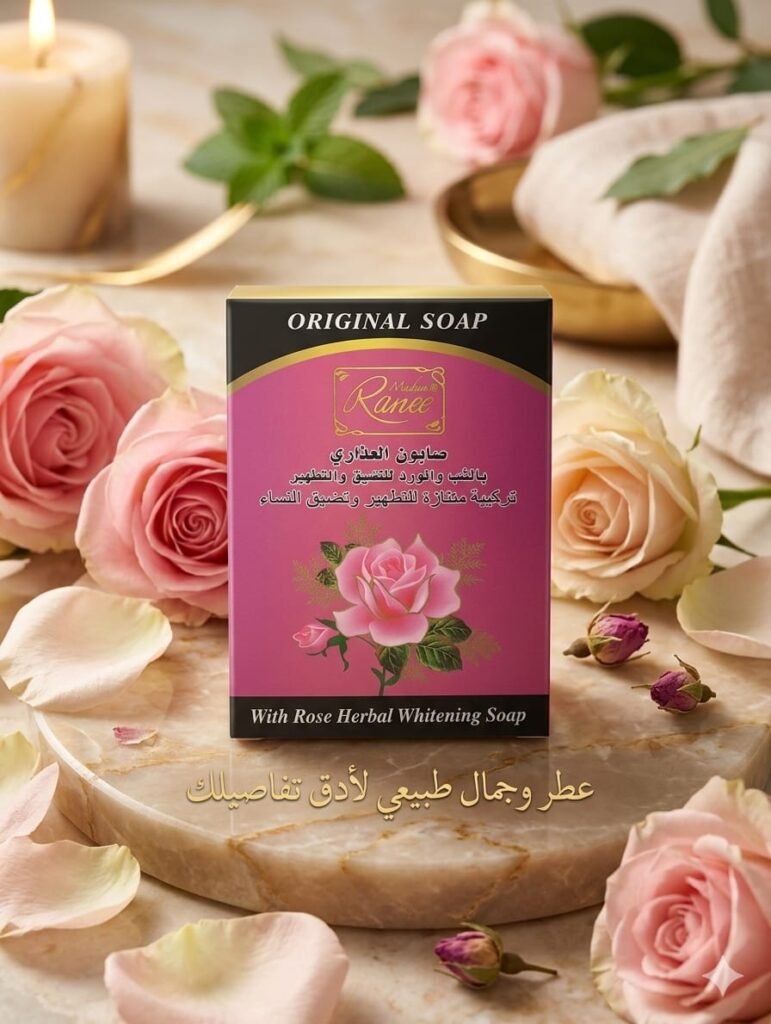 Ranee Feminine Rose Intimate Soap – Gentle Feminine Hygiene & Freshness Soap 100g | صابون العذاري بالورد – صابون العناية والنظافة النسائية 100غ
