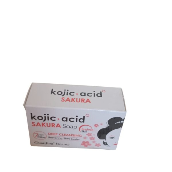صابونة ساكورا – تنظيف وإشراقة ونعومة للبشرة | Kojic Acid Sakura Soap – Brightening & Deep Cleansing Beauty Soap