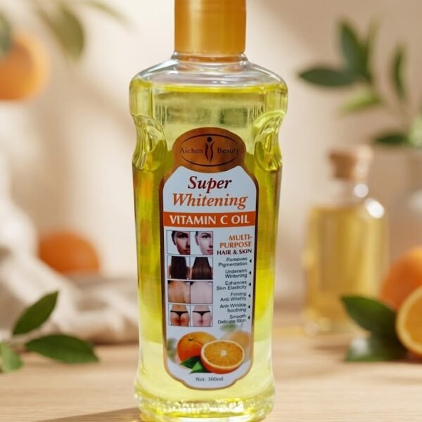 Aichun Beauty Super Whitening Vitamin C Multi-Purpose Hair & Skin Oil 300ml | زيت فيتامين سي فائق التفتيح متعدد الأغراض للشعر والبشرة 300مل