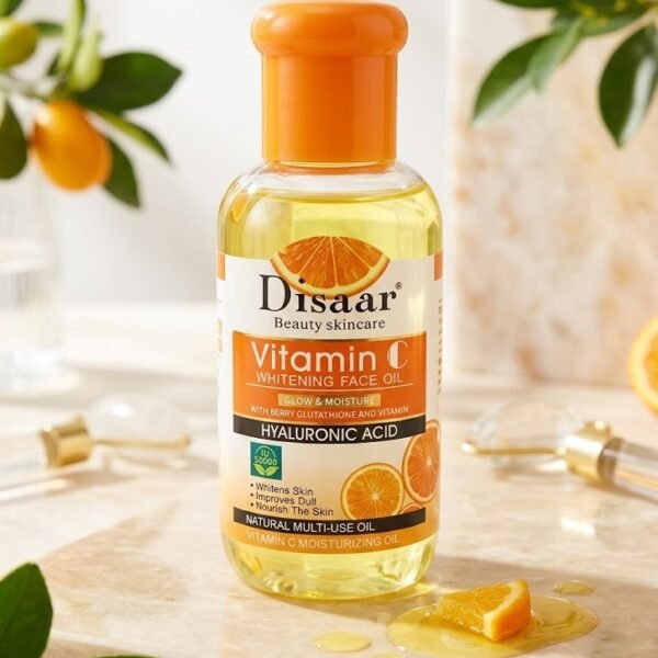 Disaar Vitamin C Whitening Face Oil – Glow & Moisture (75ml) | زيت فيتامين سي لتفتيح الوجه – نضارة وترطيب (75 مل)
