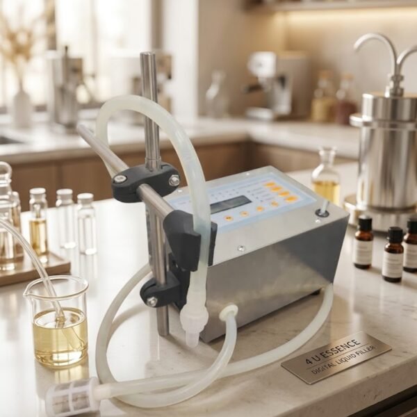 4 U ESSENCE Small Digital Control Liquid Filling Machine | ماكينة تعبئة السوائل الصغيرة بالتعبئة الرقمية