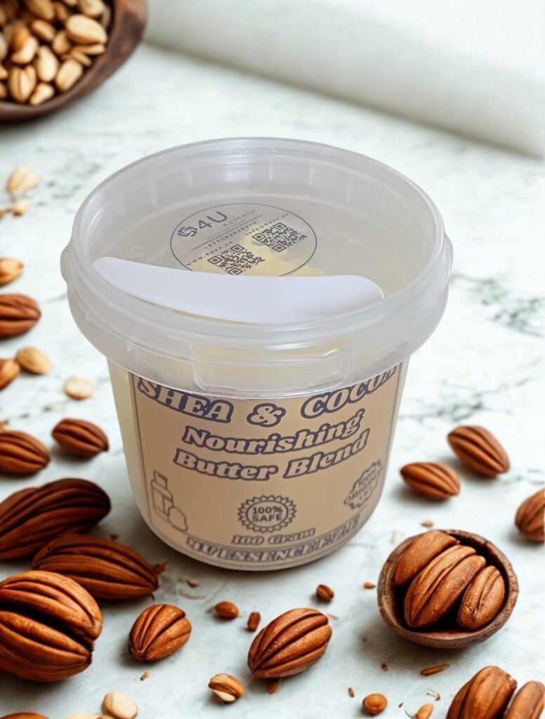 4U ESSENCE Nourishing Shea & Cocoa Butter 100g | زبدة مغذية للشعر والبشرة بالشيا والكاكاو 100غ