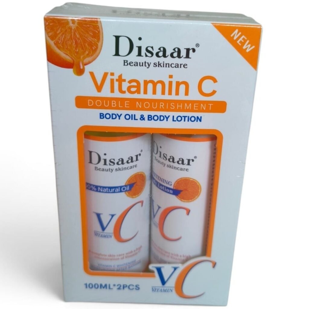 Disaar Vitamin C Body Oil & Lotion Pack 2x100ml | فيتامين سي لوشن وزيت للجسم
